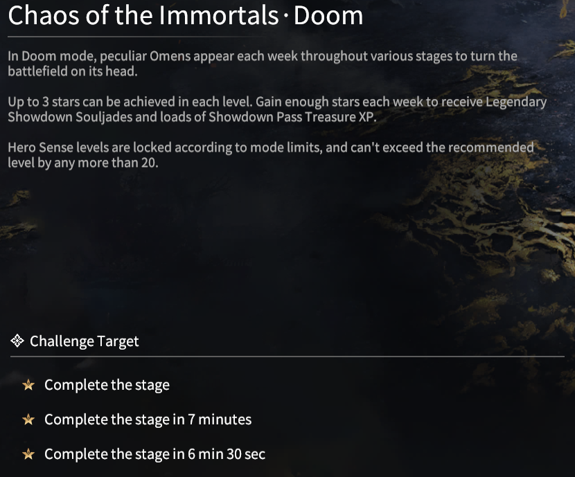 Showing Special Objectives of a Doom Stage